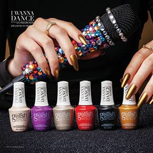 Gelish Gel Nail Polish, I Wanna Dance with Somebody Gel Nail Collection Holiday Gel Nail Polish Collection (Certified Platinum, 9mL)