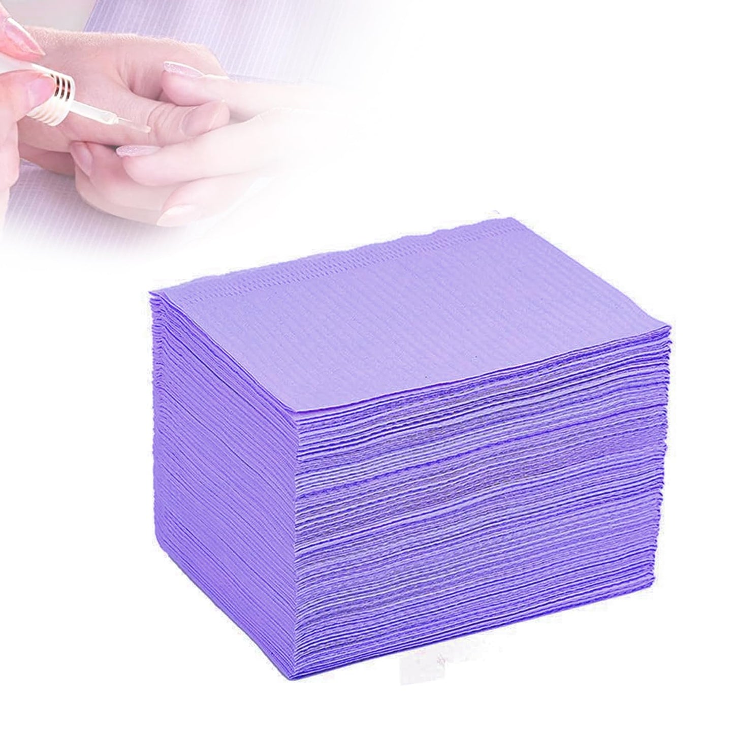 50Pcs Disposable Nail Art Table Towels 3 Ply Tissue Waterproof Lap Cloths 13" x 18" Waterproof Dental Bibs for Patients - Dentist or Medical Tray Cover and Nail Table Cover Supplies, Black
