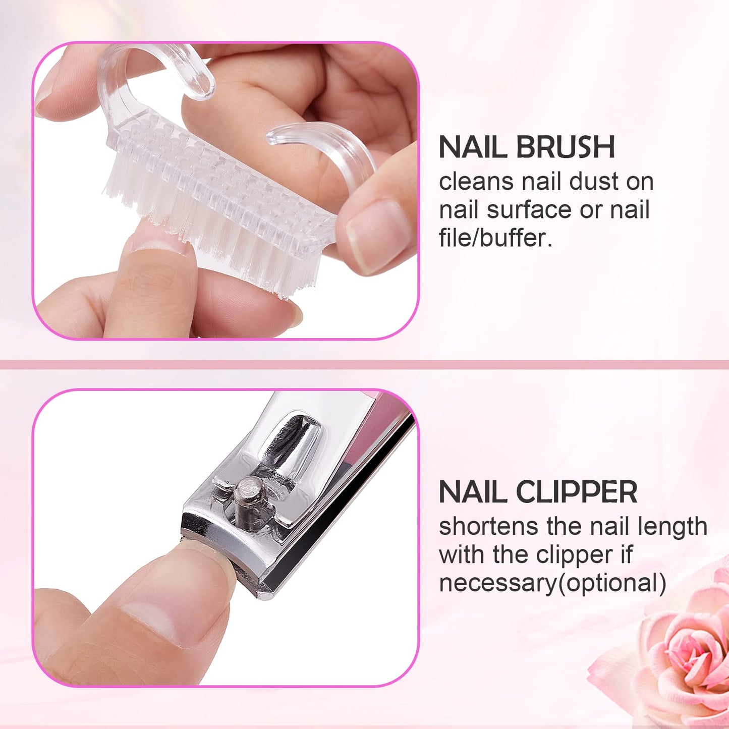 Makartt Cuticle Trimmer with Cuticle Pusher, 3 PCS Pink Nail Cuticle Nipper Professional Pedicure Manicure Tools with Stainless Steel Dual End Pusher, Nail Scraper